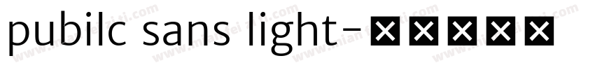 pubilc sans light字体转换